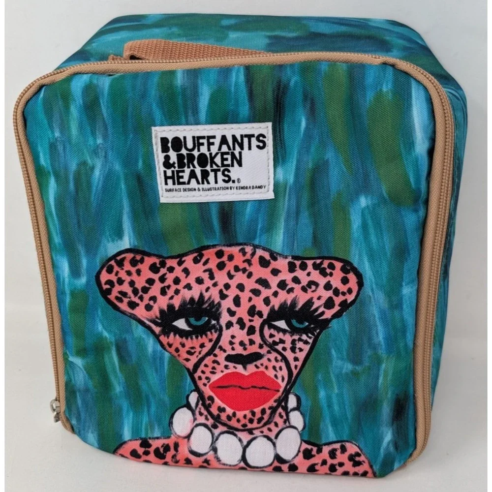 Fit & Fresh Kendra Dandy Bouffants &‎ Broken Hearts Lunch Tote Box Green Leopard